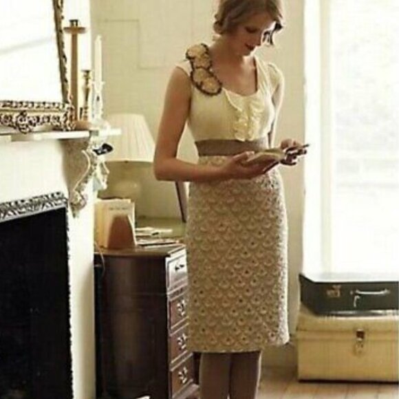 Anthropologie Floreat Tapestry Sheath Cap Sleeve Dress - Picture 1 of 10